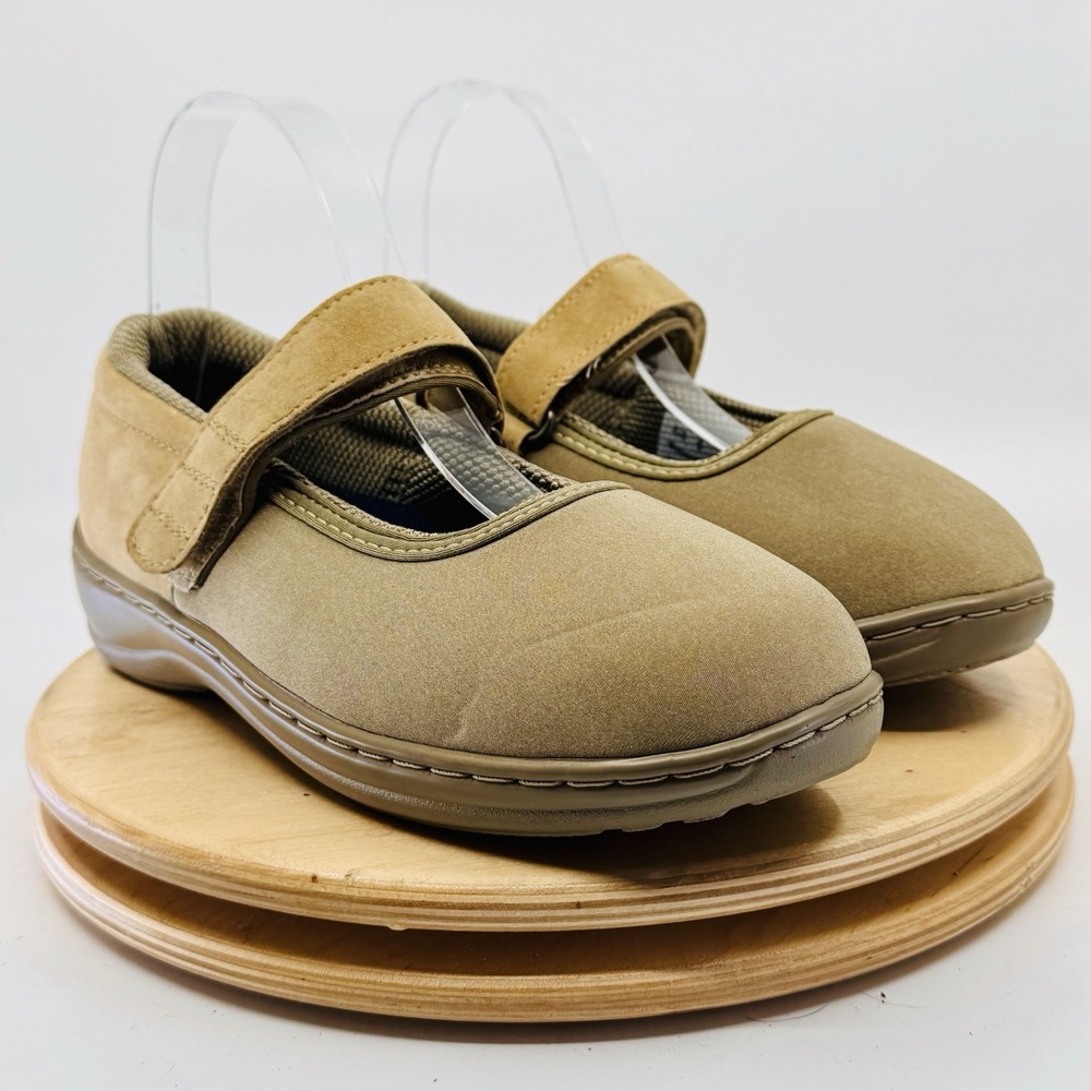 Orthofeet Springfield Women's 6 B‎ Tan Comfort Shoes Pain Relief Arch Support
